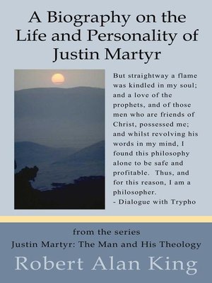 cover image of The Life, Personality and Letters of Justin Martyr (Justin Martyr